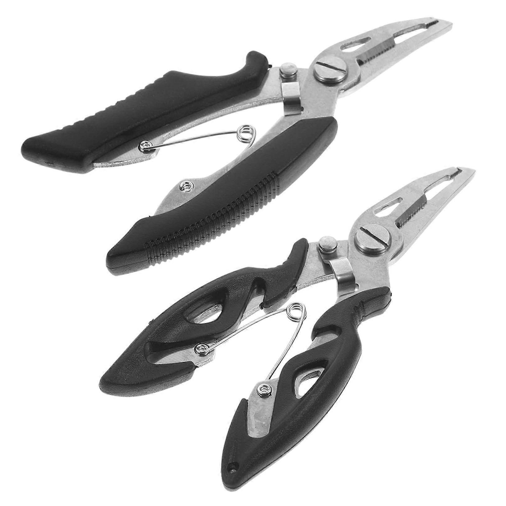 2-Piece Fishing Scissors Set, Multi-Functional, Curved, Non-Slip, Durable for Anglers and Fishing Enthusiasts