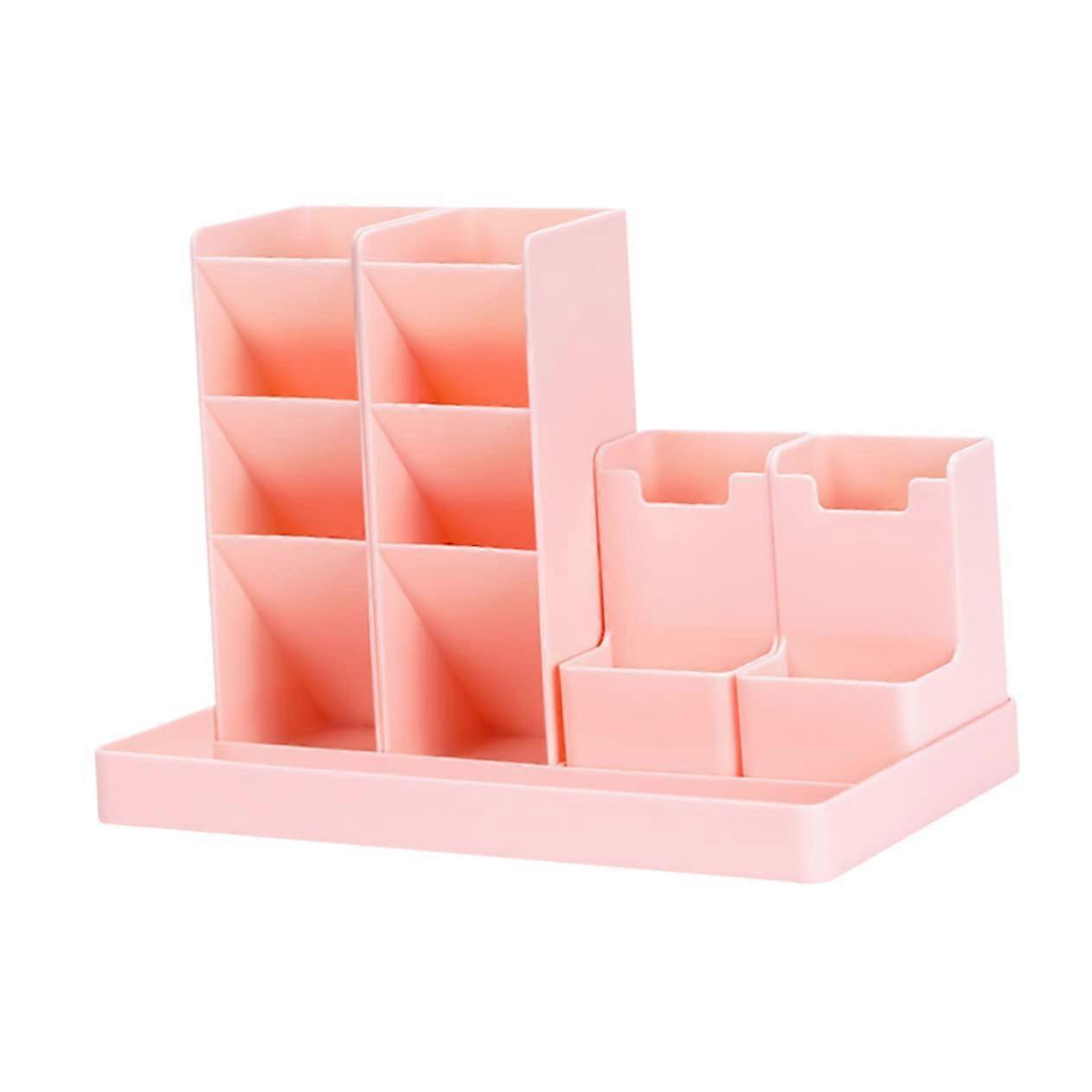 Office Pink Pen Holder Desktop Organizer for Home and Office, Durable PP Material, Stylish Design, Multi-Pen Capacity