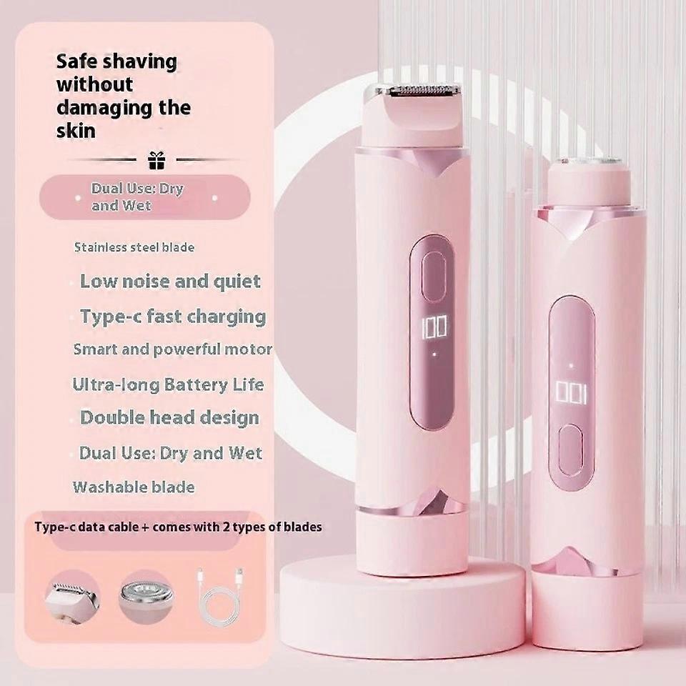 2 în 1 Dual Head Shaver Femei Electric Bikini Trimmer Wet & Dry Use Epilare