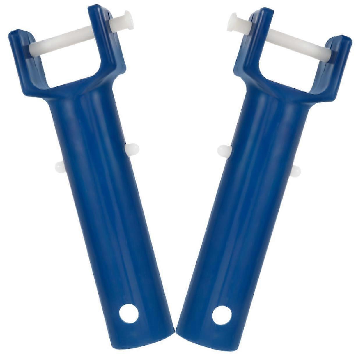 2 replacement handles for pool vacuum with Vshaped clip, cleaning solution for pool floor