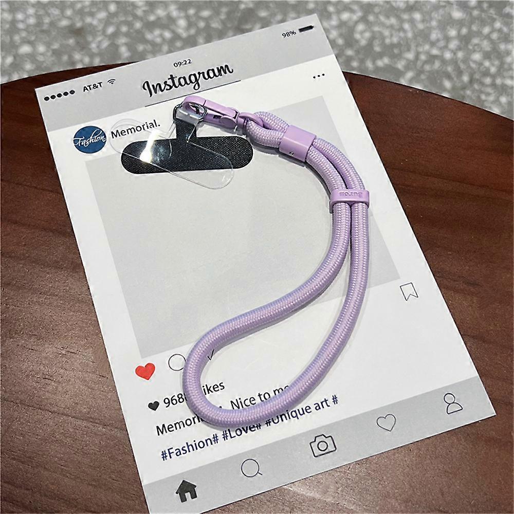 TKdaddy BUROM Phone Wrist Strap Foldable 15cm Adjustable Rotating Cellphone Lanyard Nylon Strap with Tether Tabs Light Purple