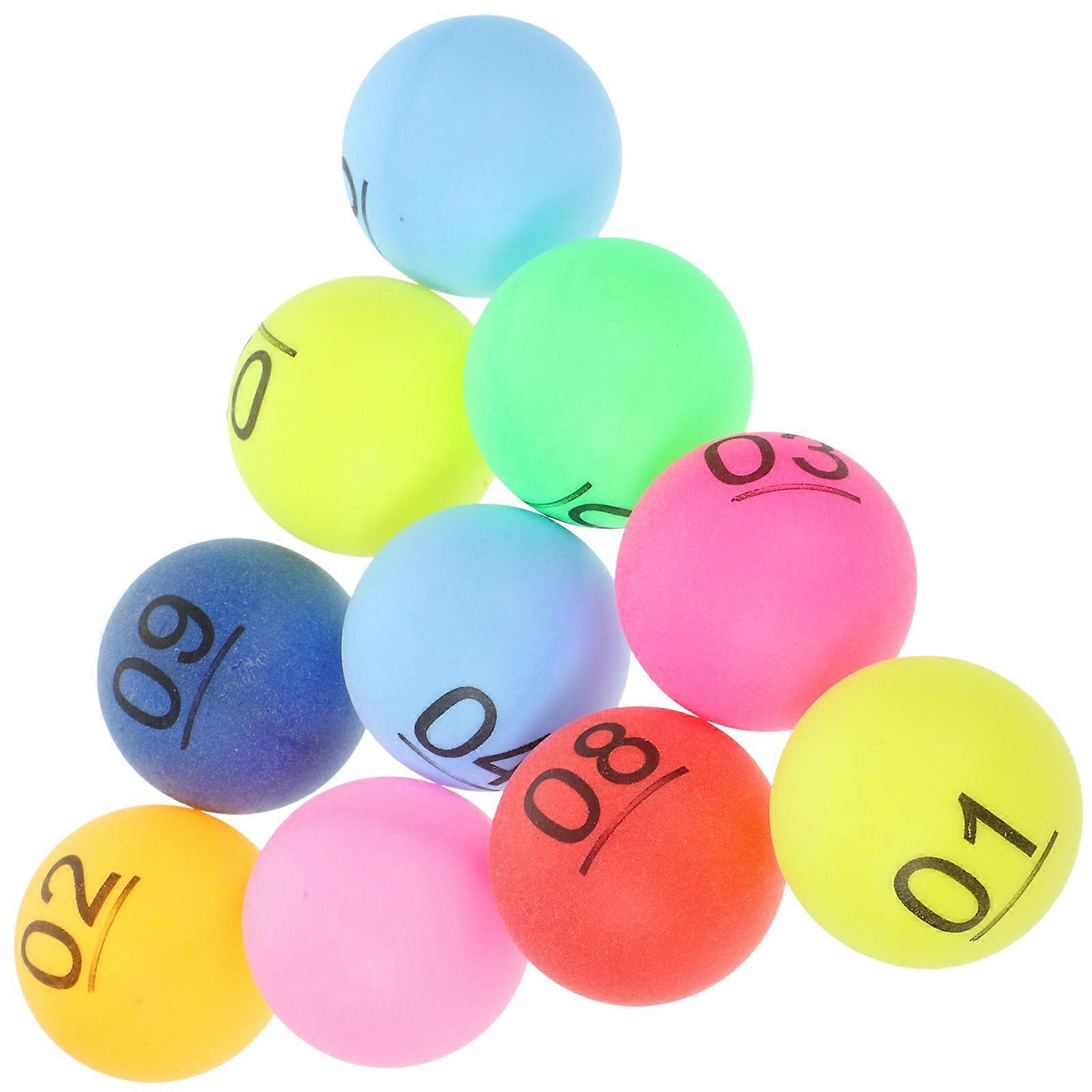 10pcs Colored Numbered Balls for Parties, Raffles & Crafts – Bright Lightweight Game Balls for Events & Activities