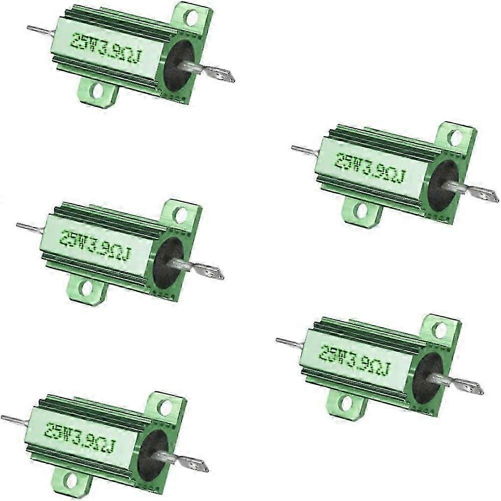 5 PCS Wirewound Resistor Aluminum Housing Mounted case