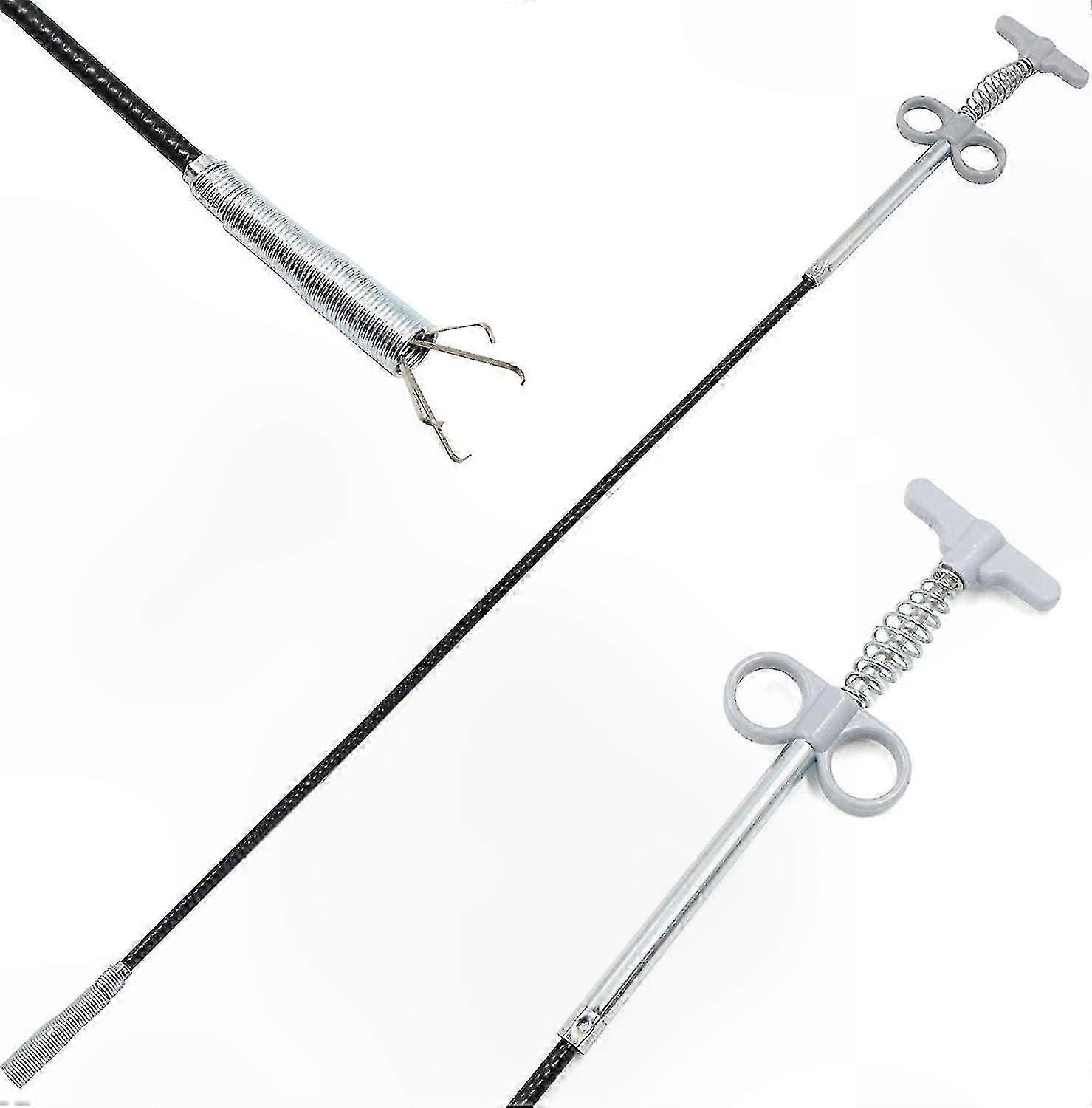 Flexible Pipe Cleaning Tool with Spring Pressure and 4 Claws, 90 cm Length