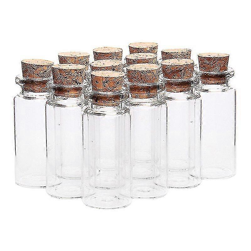 20 Pcs Vials Bottles Mini Glass Bottle with Cork Stopper Wish Bottl...