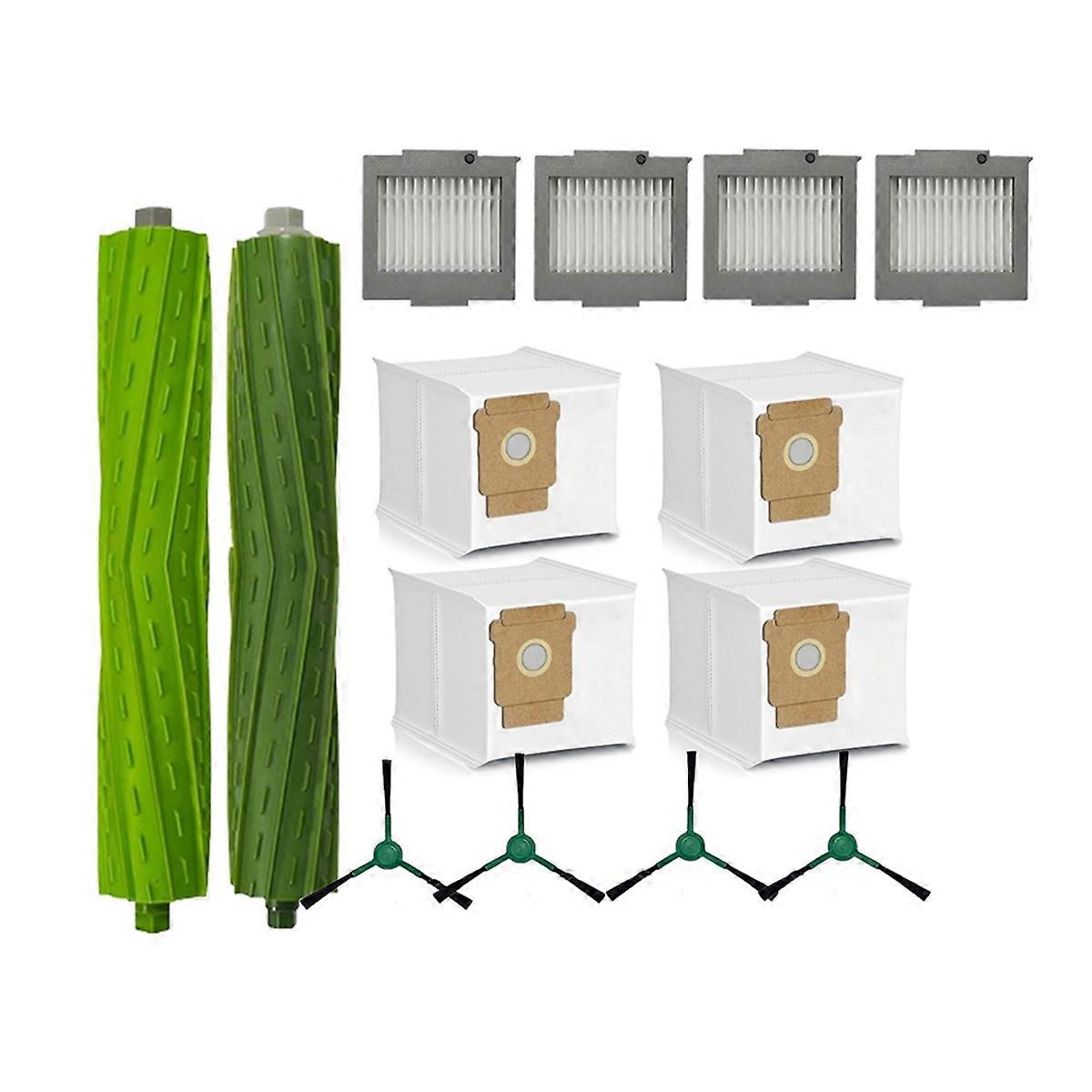 14 Pcs for Max 705 Vac/Plus 504 Vac Sweeping Machine Accessories Main Side Brush Filter Dust Bags