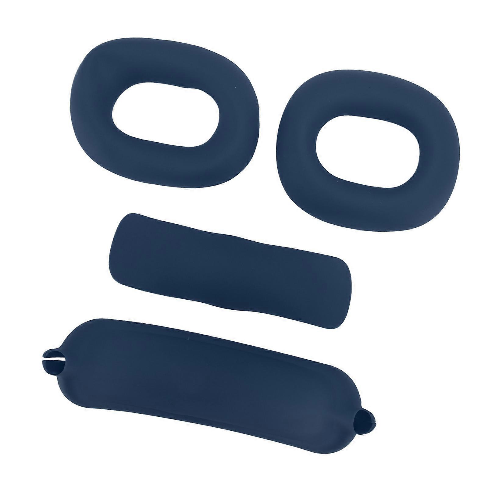 Professional Silicone Headphone Ear Pad Cover Set Blue for IOS