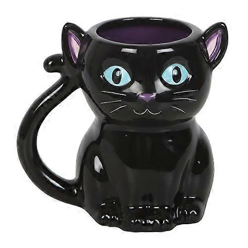 Something Different Cute and Creepy Black Cat Mug