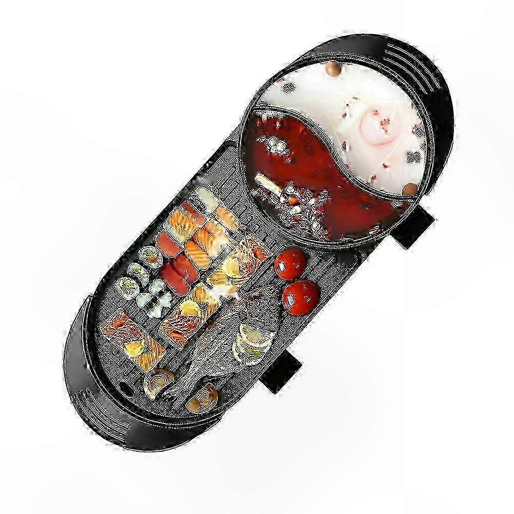 Electric Pot with Dual Functionality for Grilling and Hot Pot Cooking