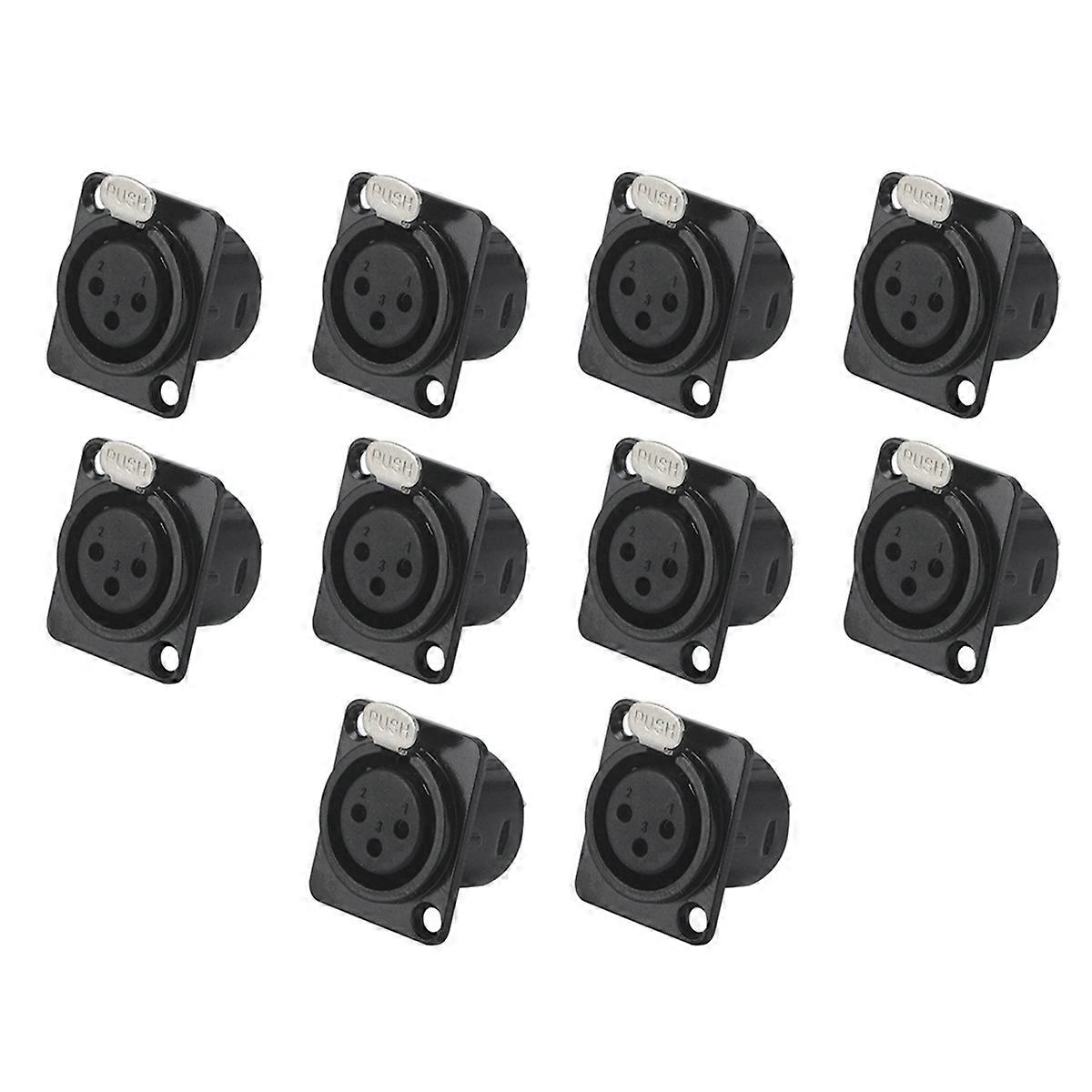 Type D Plug to Socket 3pin XLR Socket Adapter Connector Cannon Female Balance Male Weld Holder XLR Terminal