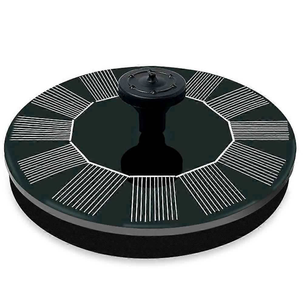 Black Solar Powered Mini Fountain 13cm Floating Pool Garden Decoration 1 Set