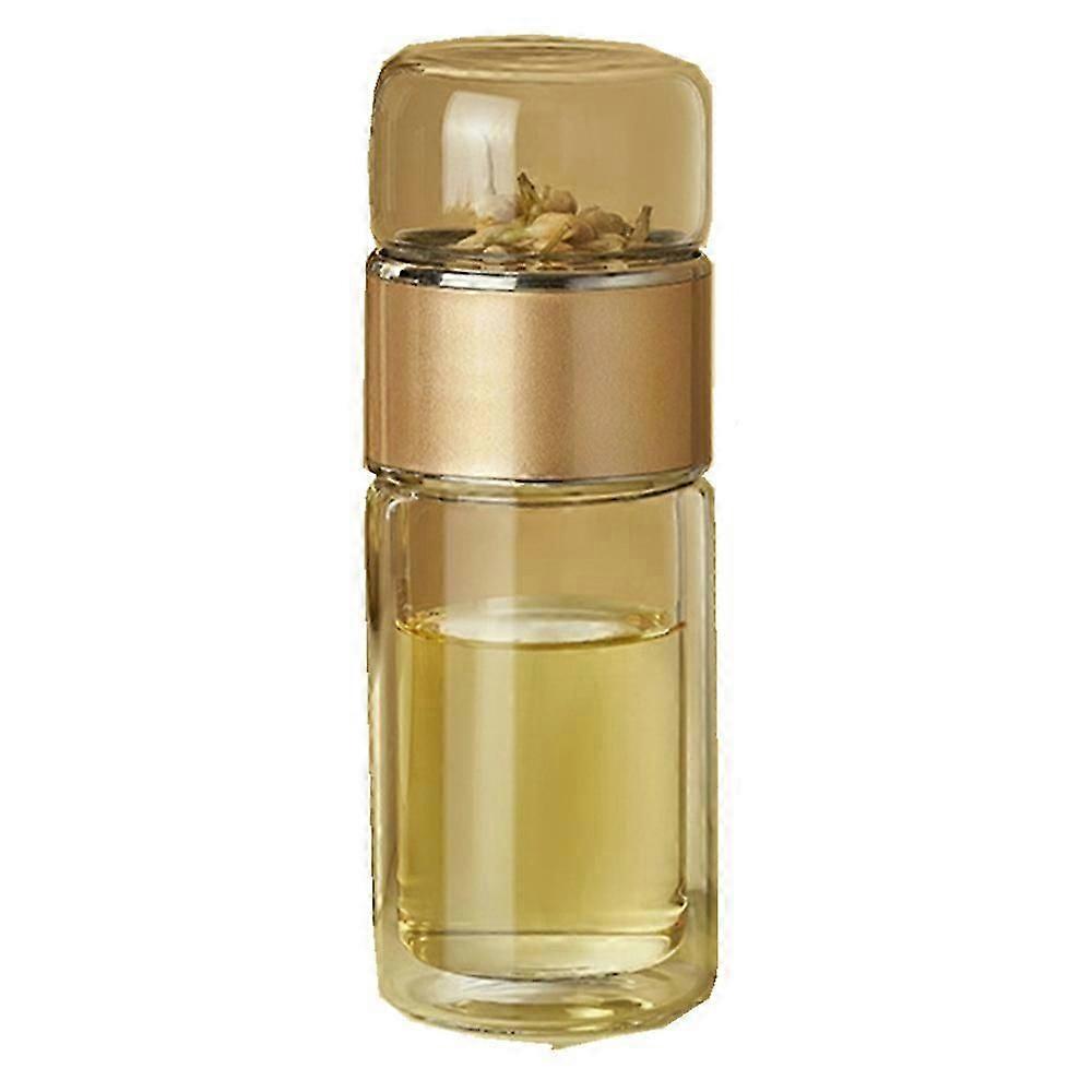 double-layer glass cup for tea with water separation portable