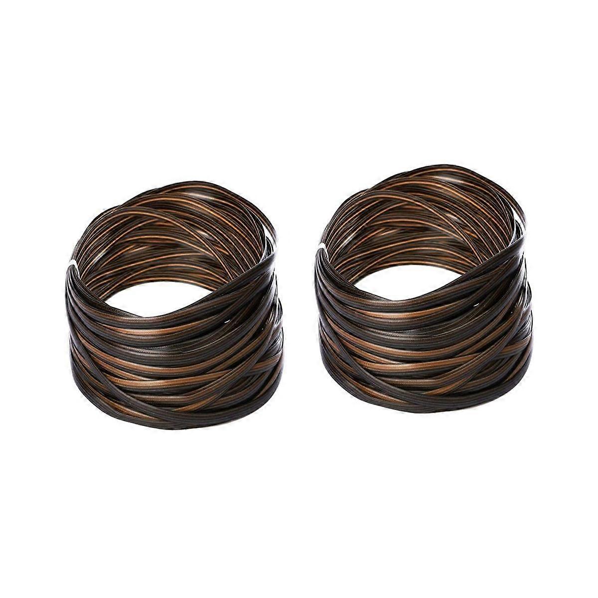 Coffee Gradient Flat Synthetic Rattan Repair Material Rattan Wicker Repair Kit for Knit and Chair T