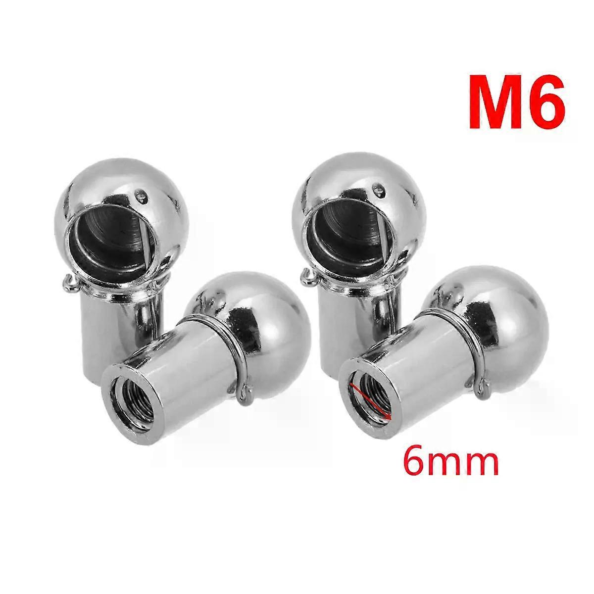 4Pcs M6 M8 Gas Strut Rod End Fitting Ball Pin Connector Joint Valve Spring Holder Universal for Car Boot Front Bonnet Trunk Home