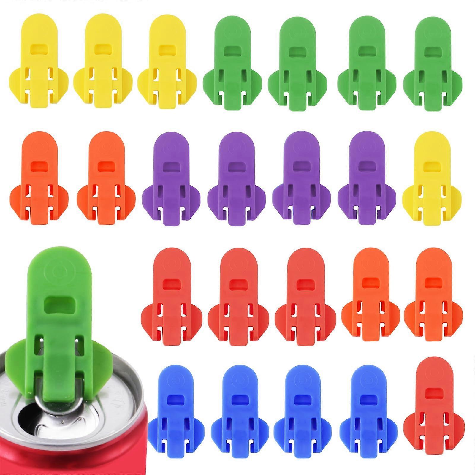 Manual Can Opener Set, 24Piece, Leakproof Soda Can Cover, Aluminum Beverage Can Opener for Soda and Beer