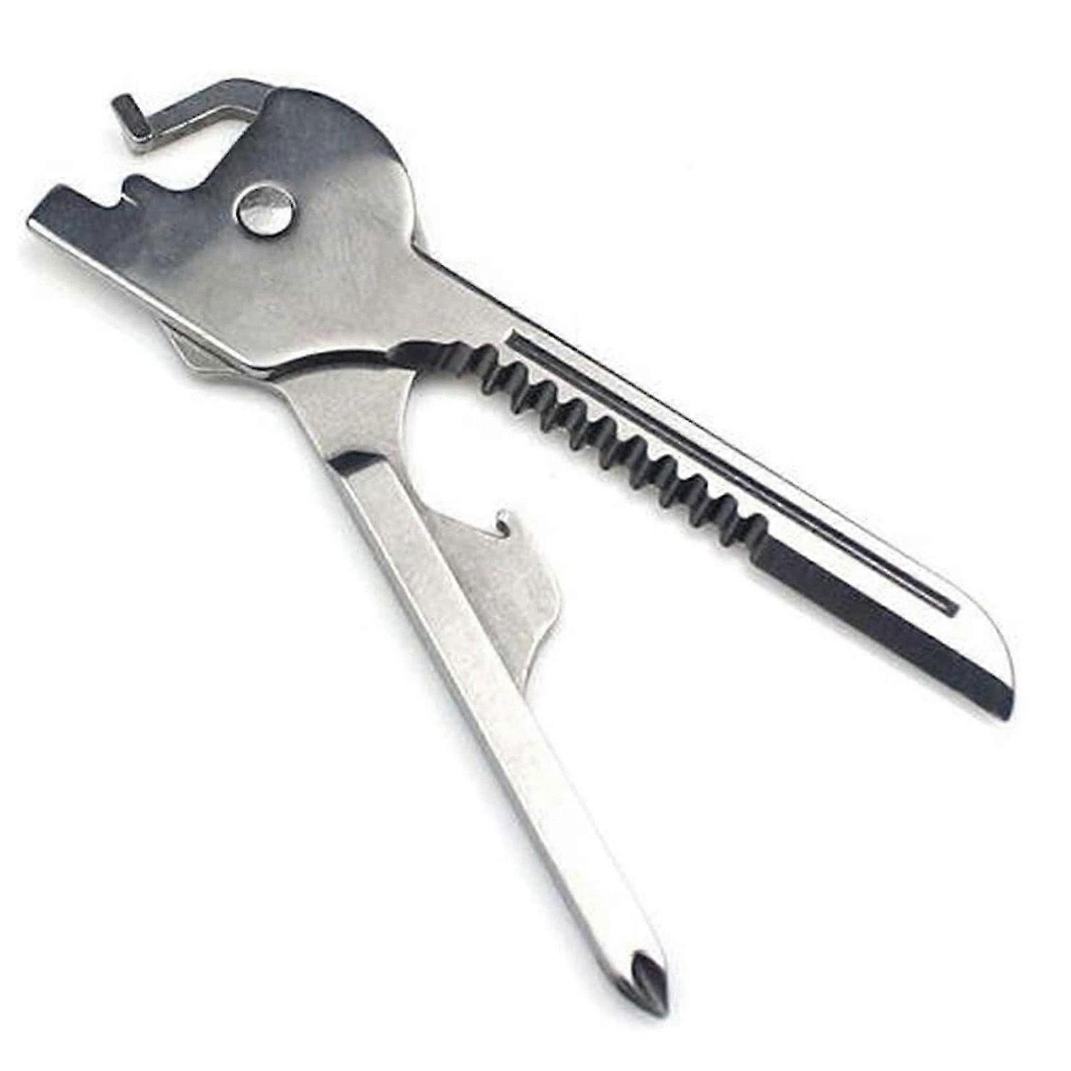 High quality 6 in 1 Folding Mini Multi-function Tool Wrench Spring Pliers Bottle Opener