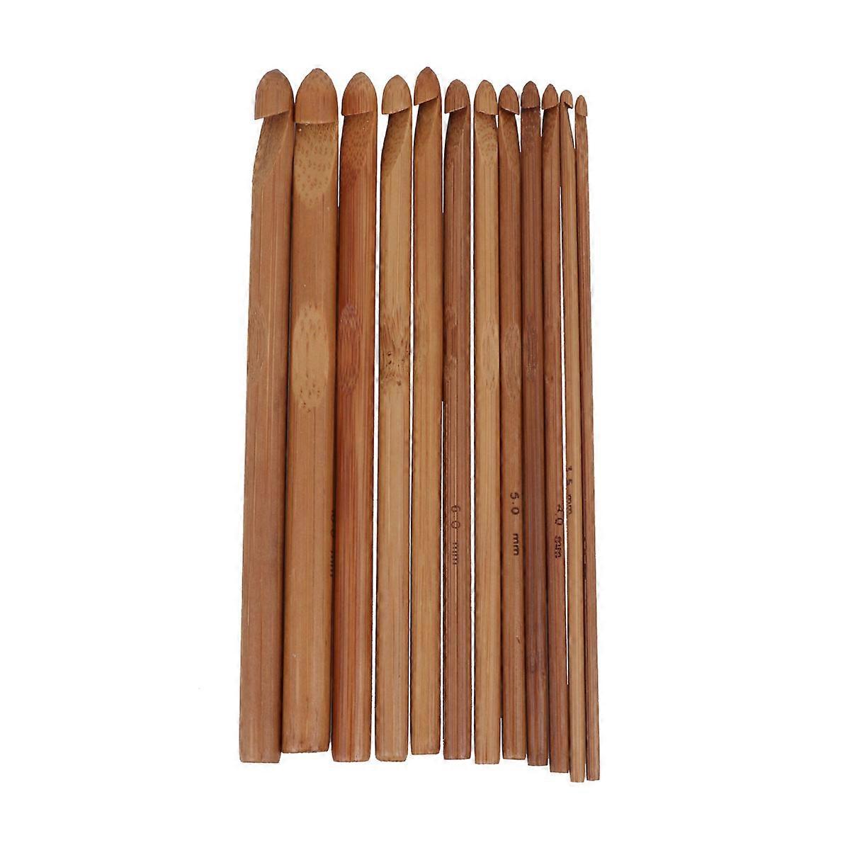 Knitting Needle Bamboo Set for Knitting Containing 12Pcs Different Sizes