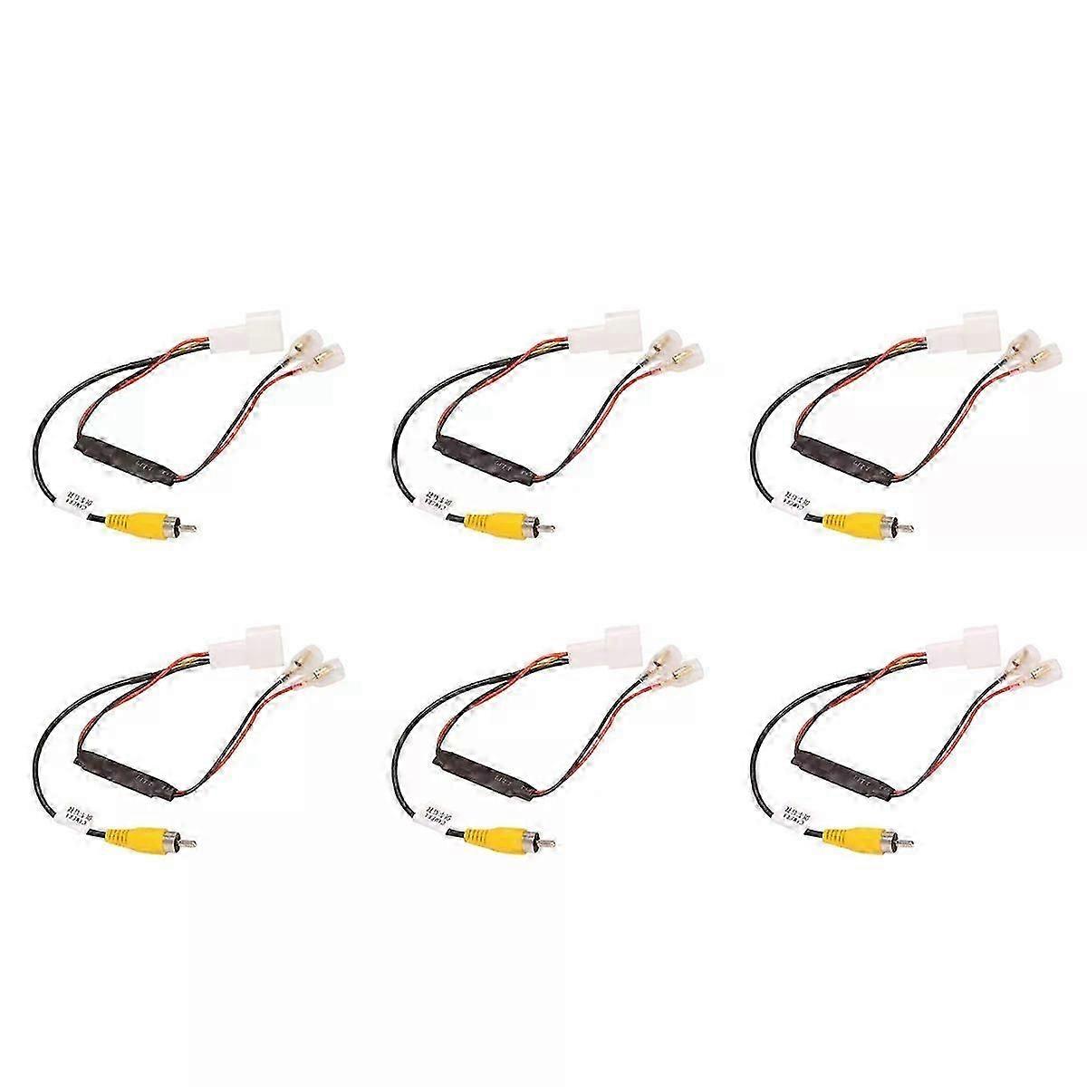 6X 4 Pin Car Reverse Camera Retention Wiring Harness Cable Plug Adapter Connector Suitable for Toyota