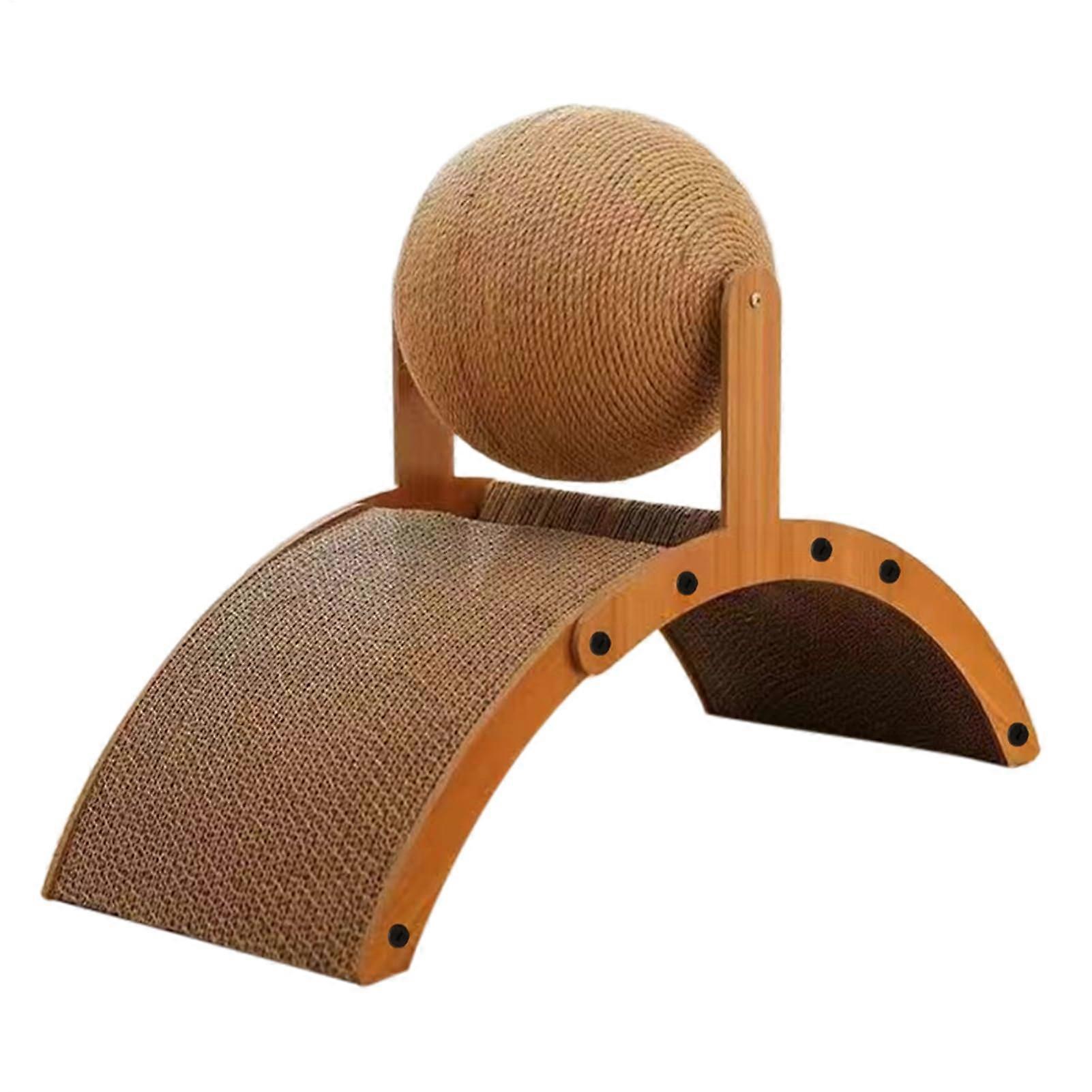 Cat Scratch Ball Indoor Cat Scratch Post 35x26x15 cm Scratch Pads Corrugated Base Interactive Blankets And Furniture
