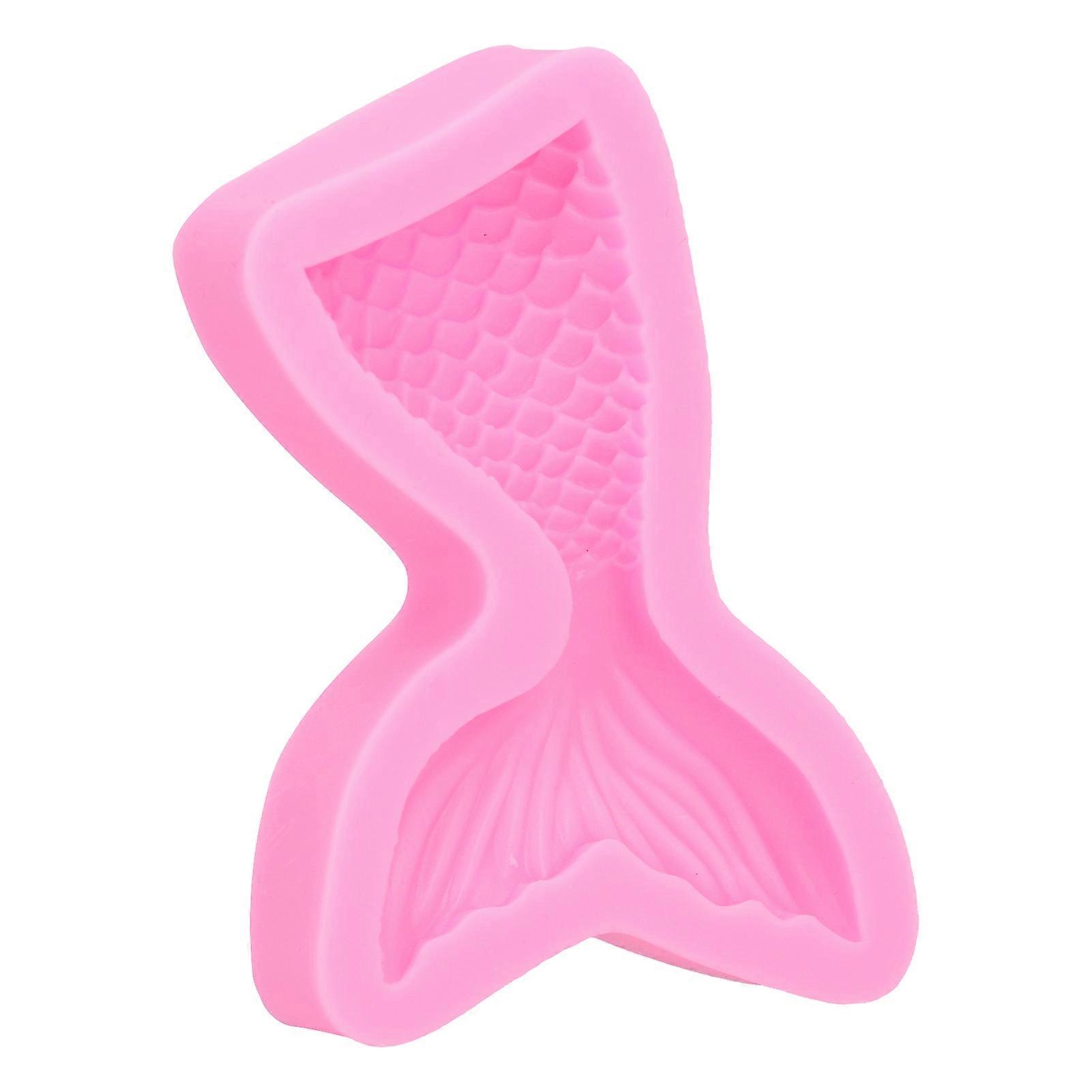 Fishtail Silicone Mold for Cake Chocolate 9x7x2cm Pink Small