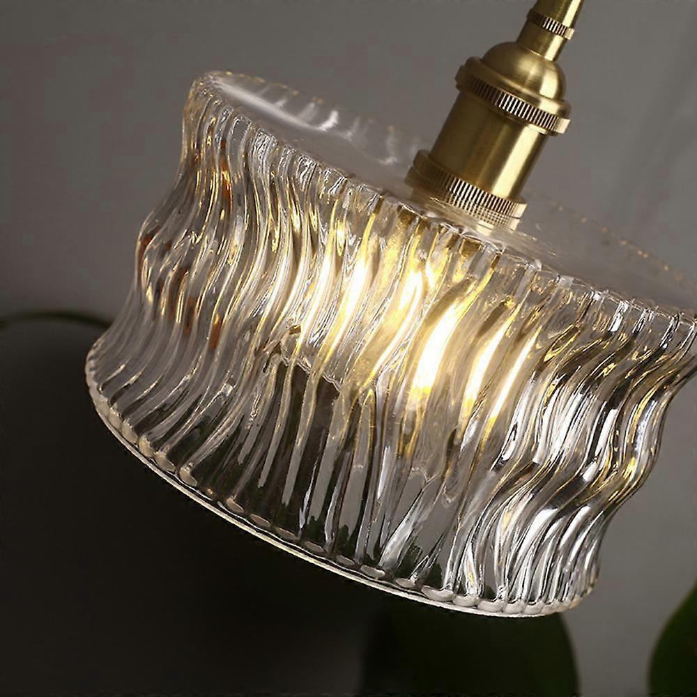 和風シャンデリア 220VLED ガラス製真鍮ランプ 光源なし