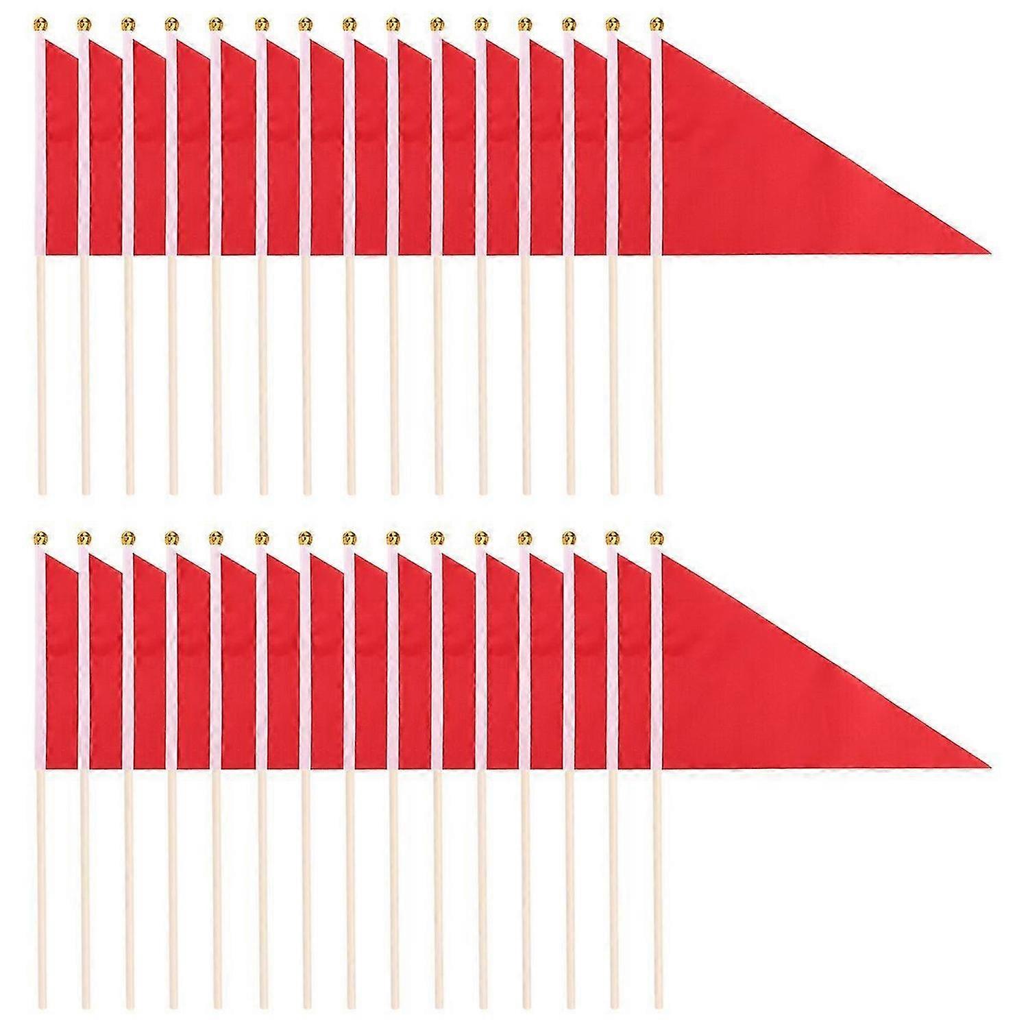 30Pack Pennant Flags Small Mini Hand Held Pennant DIY Graffiti Flags