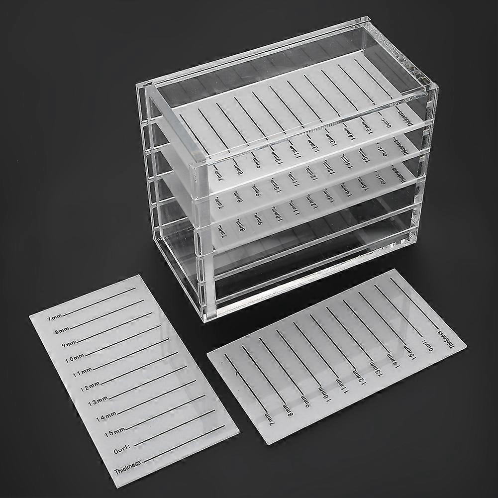 5 Layers Transparent Eyelash Storage Box 11.8x6.1x9.7cm, 296g