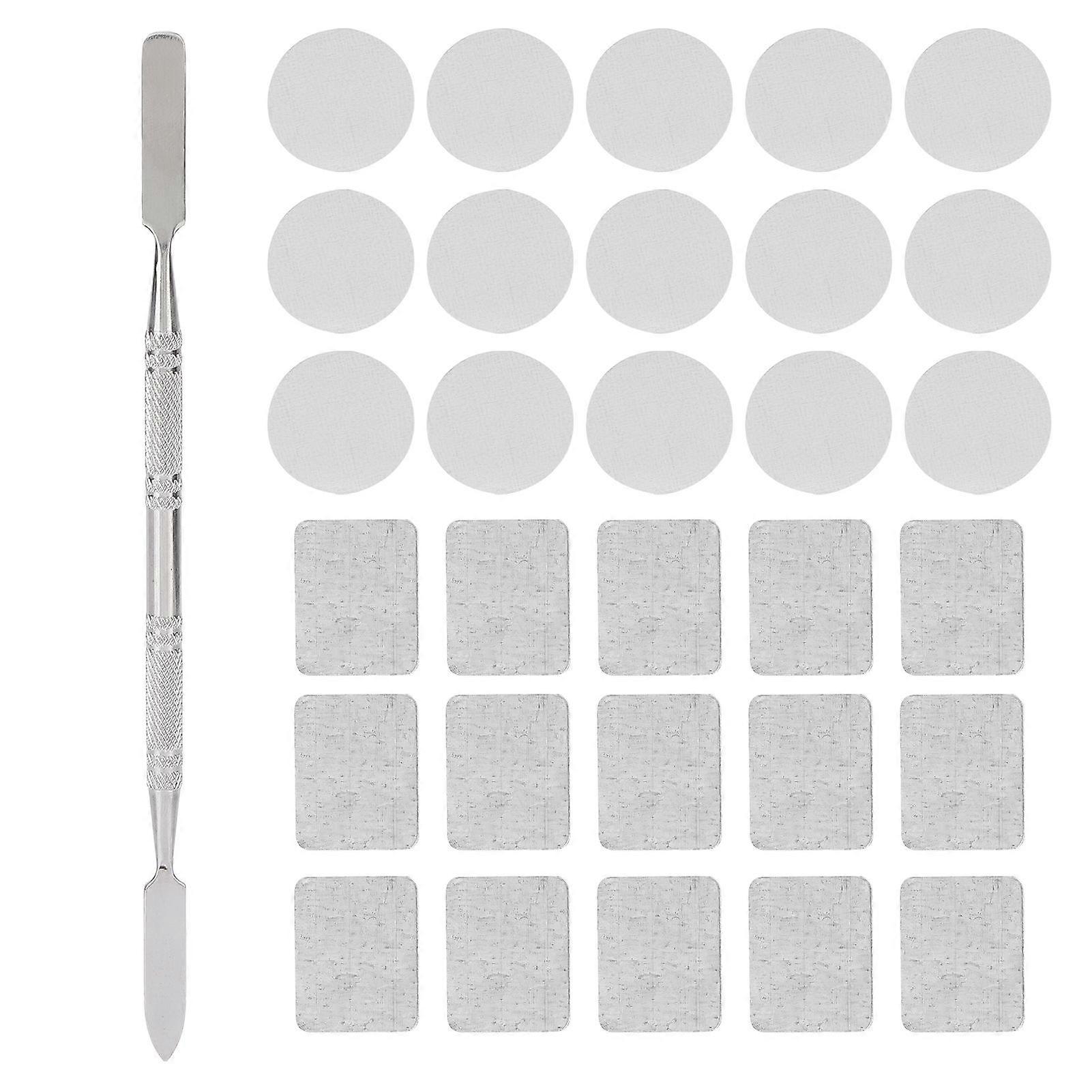 Metal Stickers Square Empty Palette Stickers Round Makeup Colorful Palette Sticker for Eyeshadow Palette Set