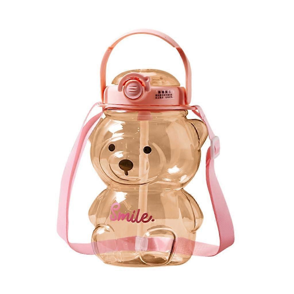 Water Cups Reusable Bottle With Straw Carry Strap 1000ml Large Capacity Sports Bottle