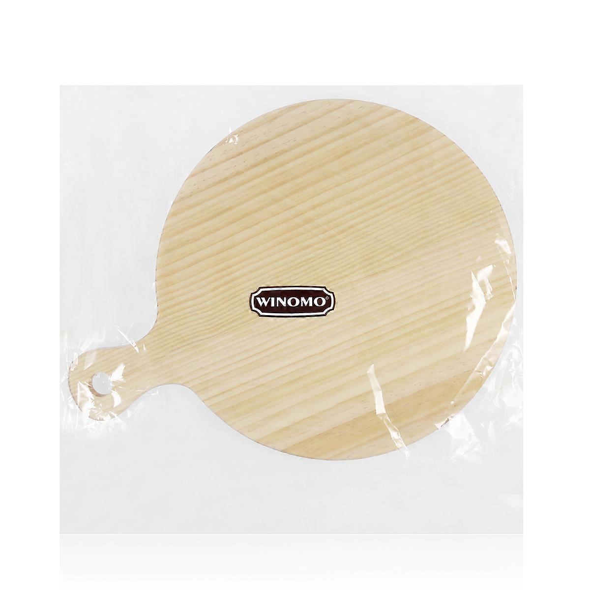 Winomo Wooden Pizza Tray for Baking with Natural 12 Inch Pizza Paddle
