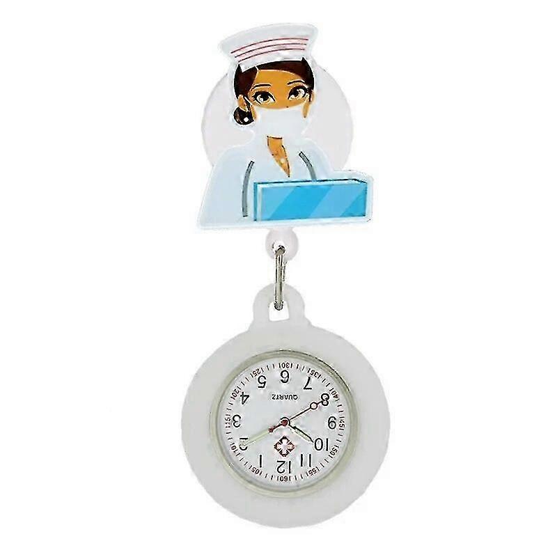 أزياء شارة بكرة سحب الكرتون الحب القلب سماعة الطبيب مستشفى ممرضة طبية طبيب نساء قابل للسحب فوب جيب ساعات هدايا