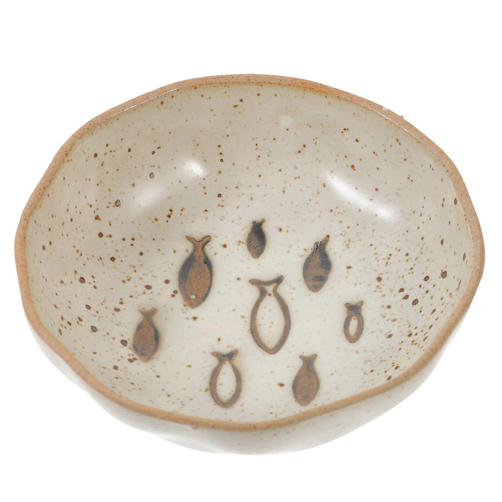 Ceramic Dip Bowl Small Serving Plate for Family Use Assorted Color Porcelain Dish Holding Condiments 1Pcs