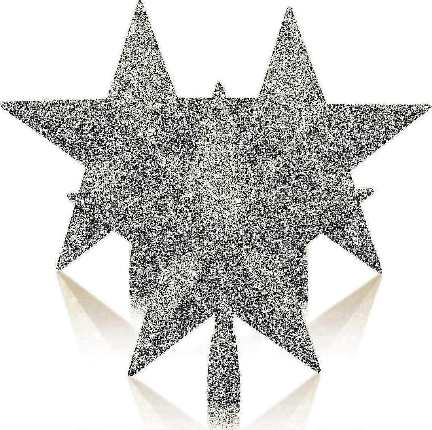 3 Pieces 10 Inch Glittered Christmas Tree Topper Plastic Star Treetop for Christmas Tree Decoration (Gold)
