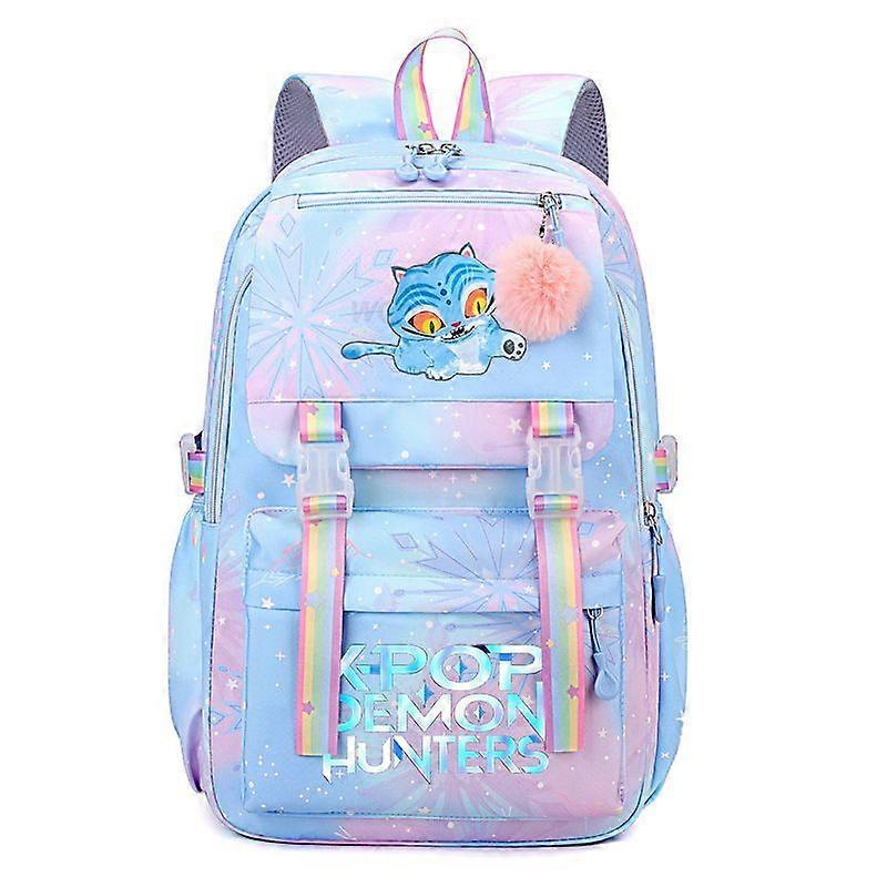 KPop Demon Hunters Print Backpack Students Schoolbag _d A