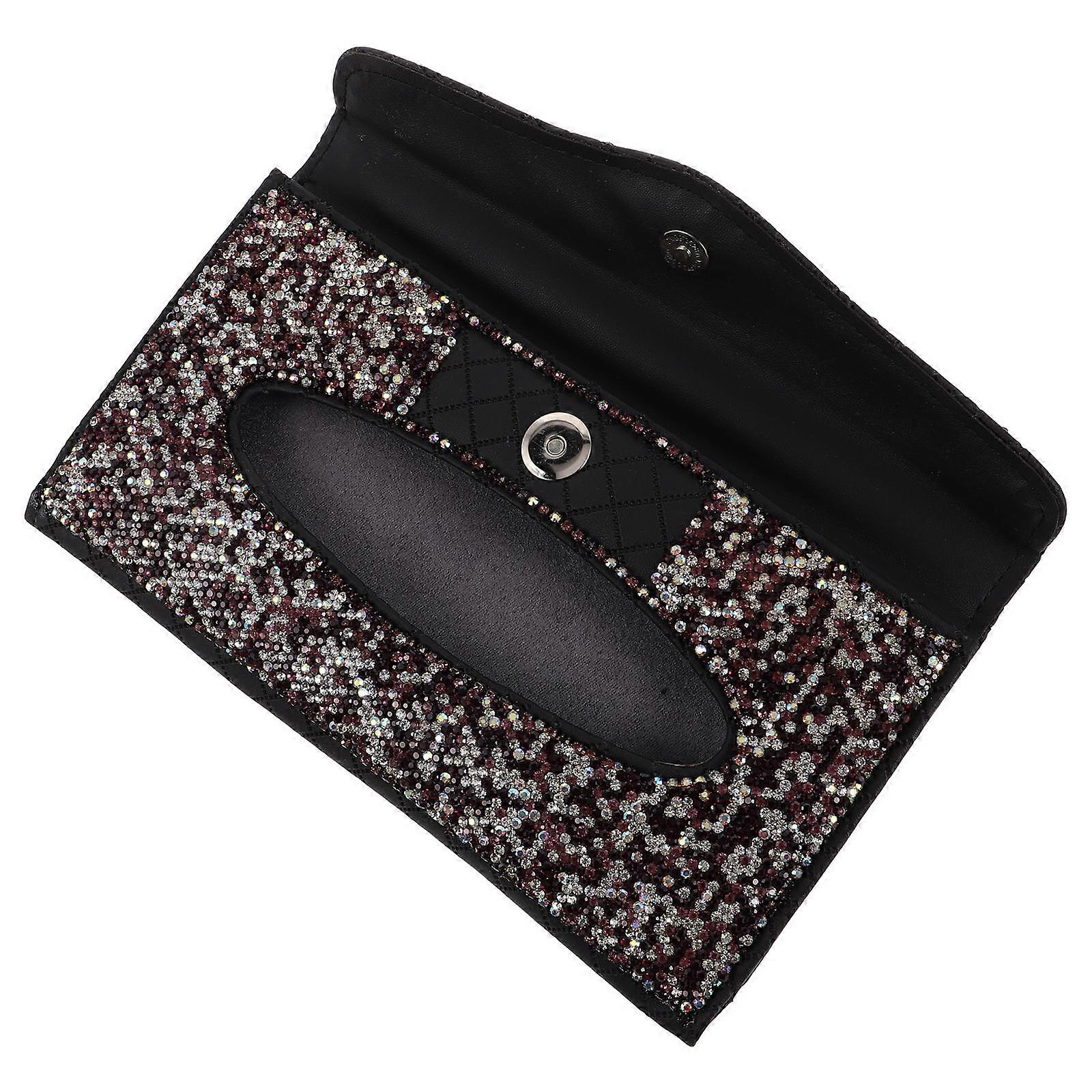 Car Tissue Holder Bling Crystal Rhinestone for Sun Visor