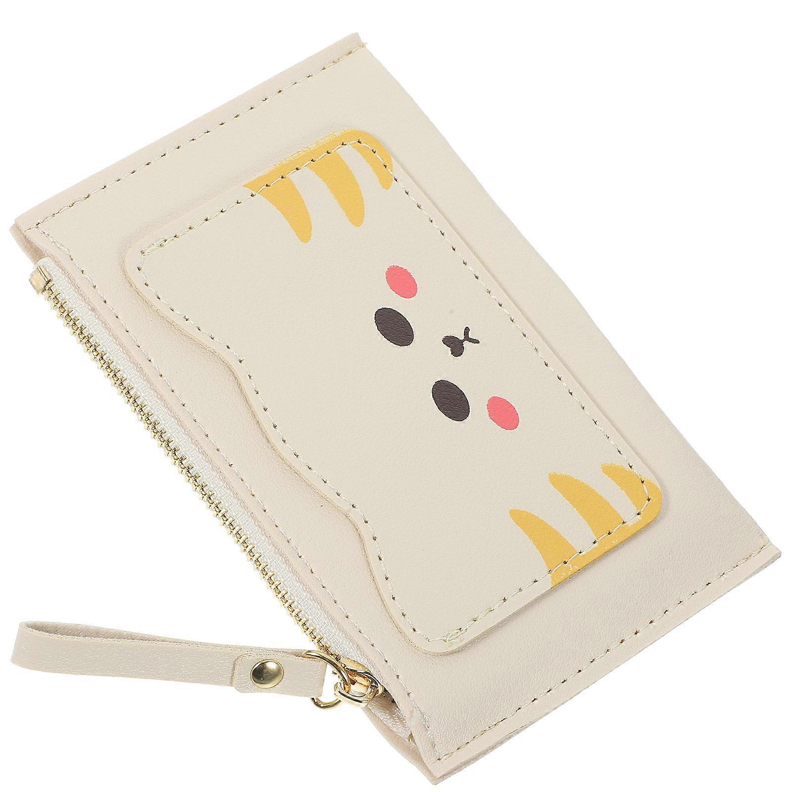Small Change Purse Coin Bag Compact Design General Users On-the-go Use White Color Storage 1Set