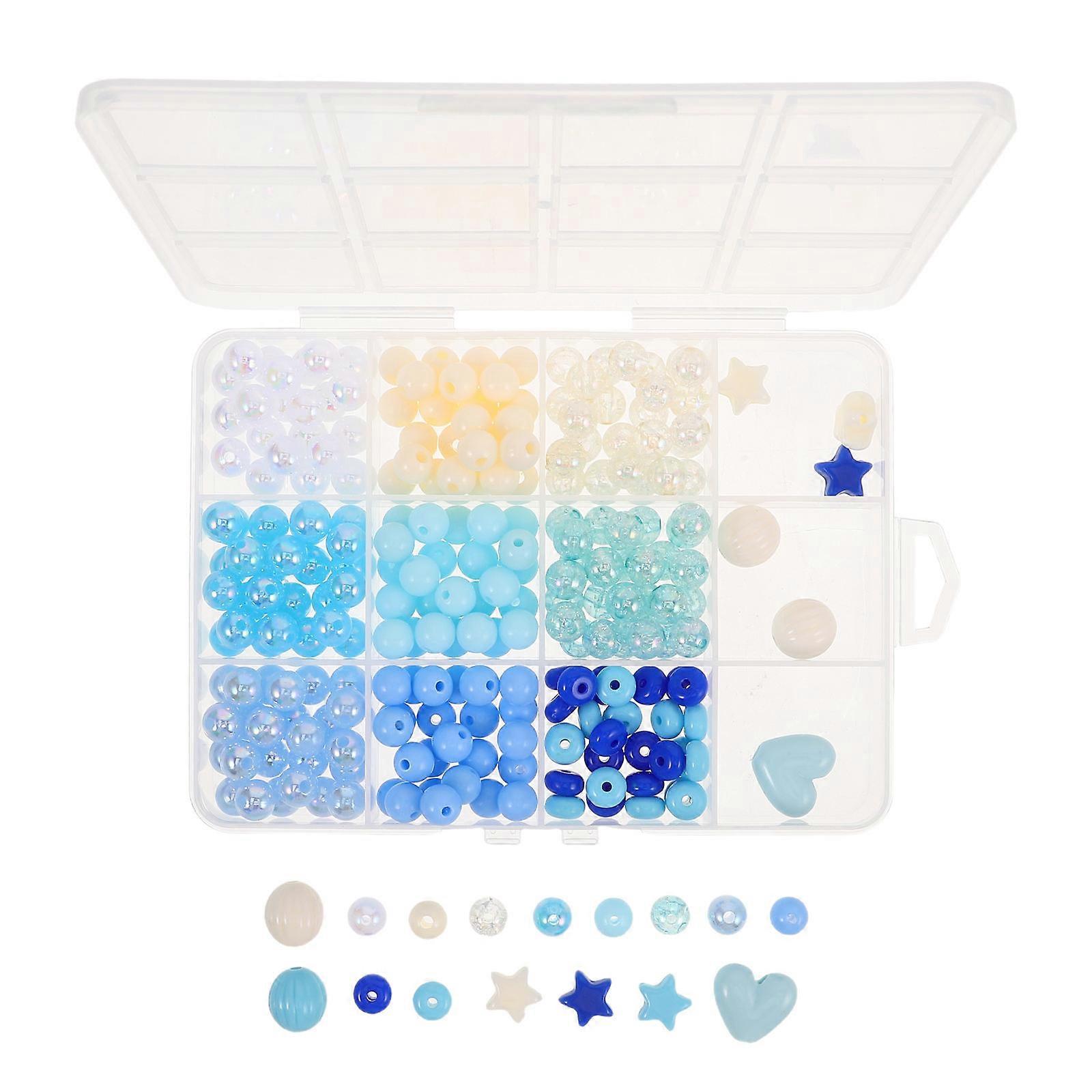 Jewelry Beads Assorted Color for Bracelet Making DIY 2 Boxes Set