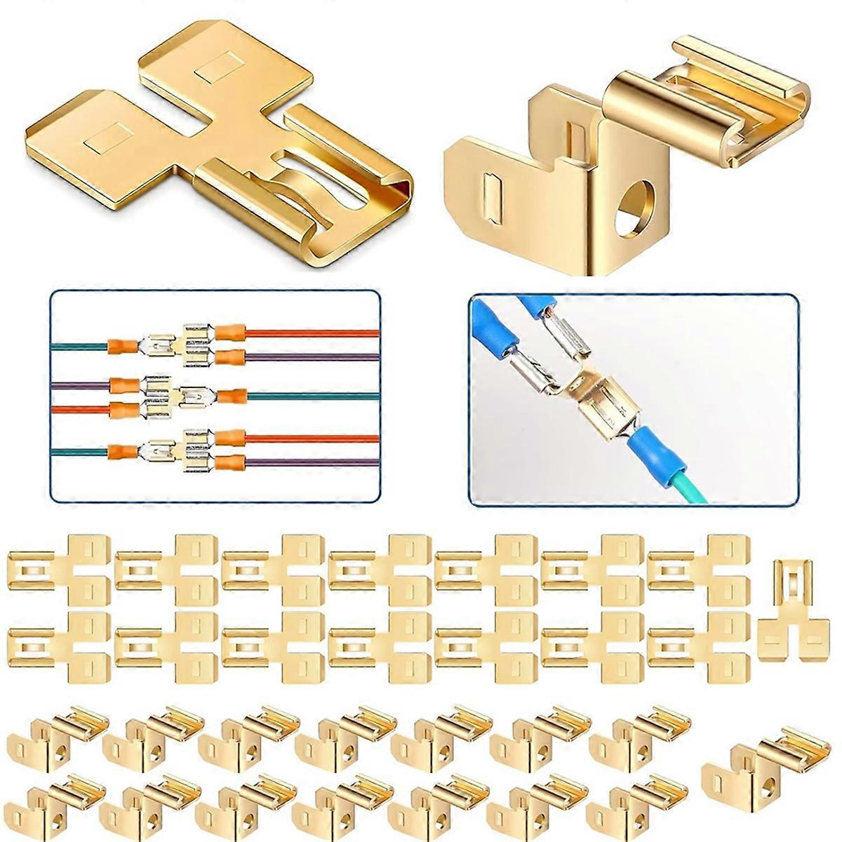 Piggyback Spade Connectors Quick Disconnect Electrical 30pcs