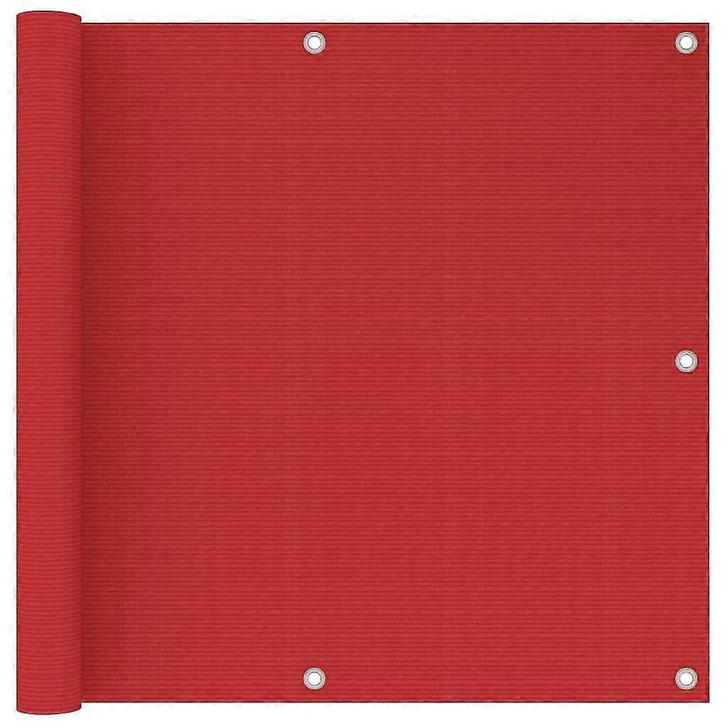 Balcony Screen Red 90x300 Cm Hdpe