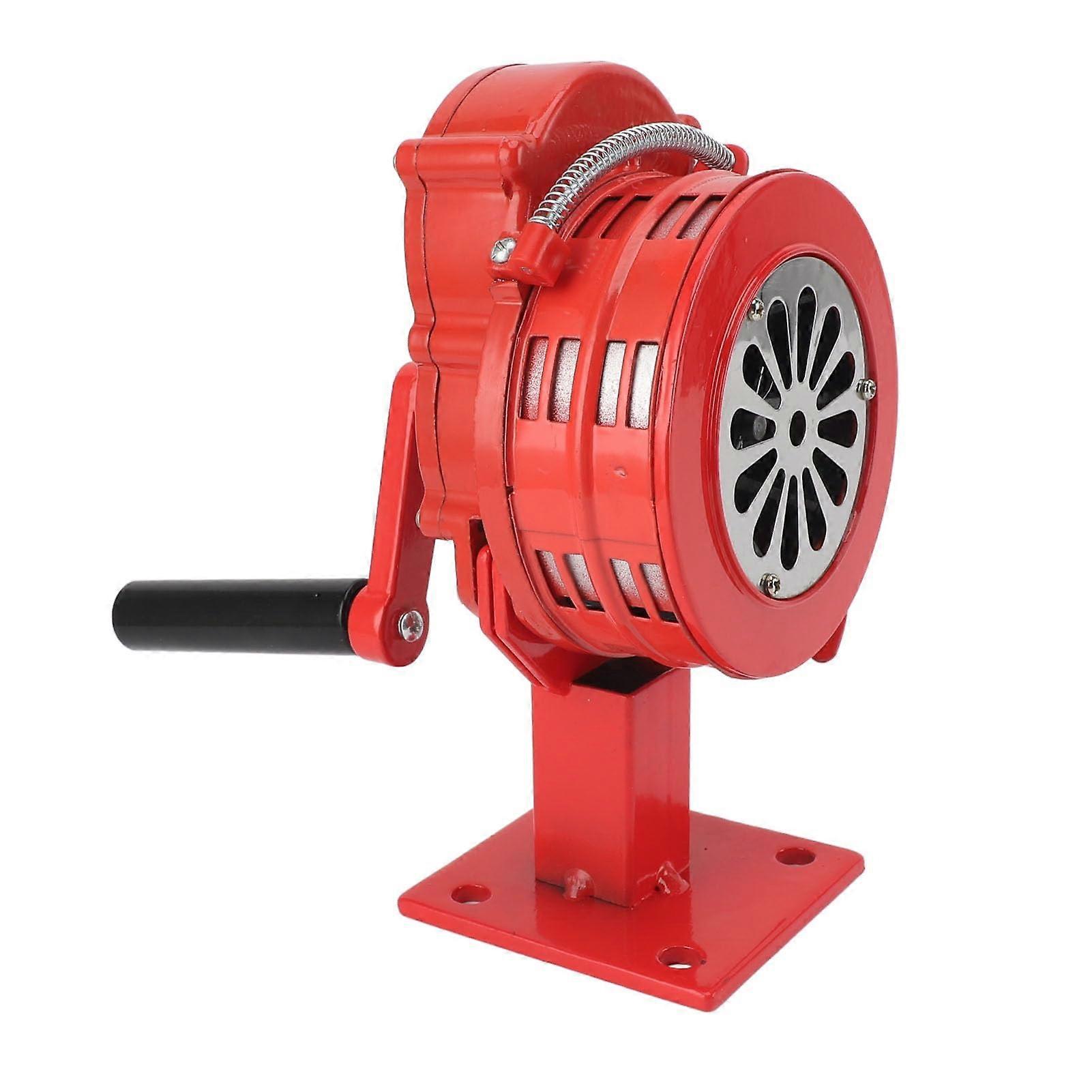 Hand Crank Siren Aluminium Alloy Loud Alarm With Adjustable Volume For Emergency Situations Red