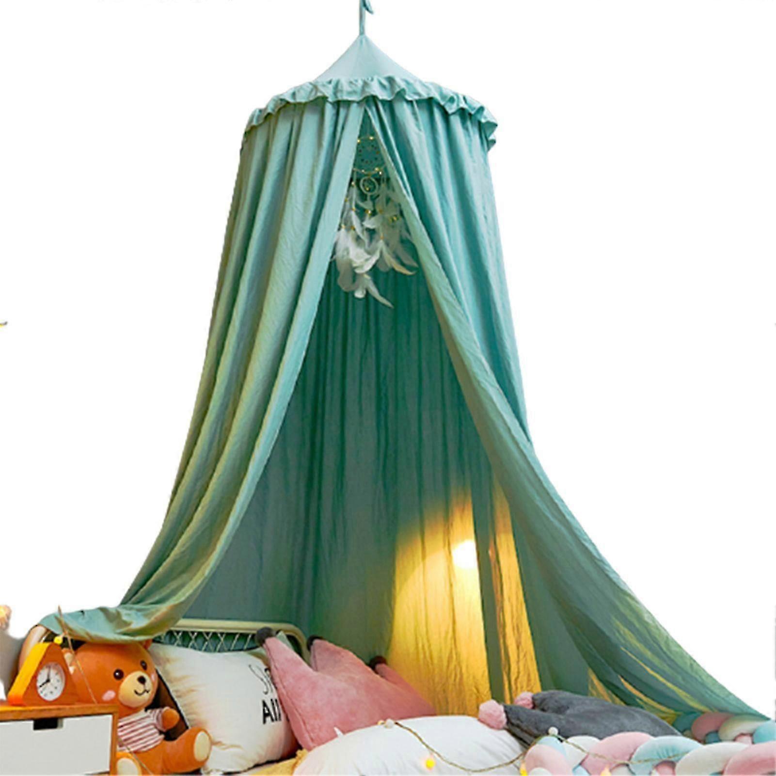 Breathable Bed Canopy with No-Drill Installation - Multipurpose Washable Reading Curtain