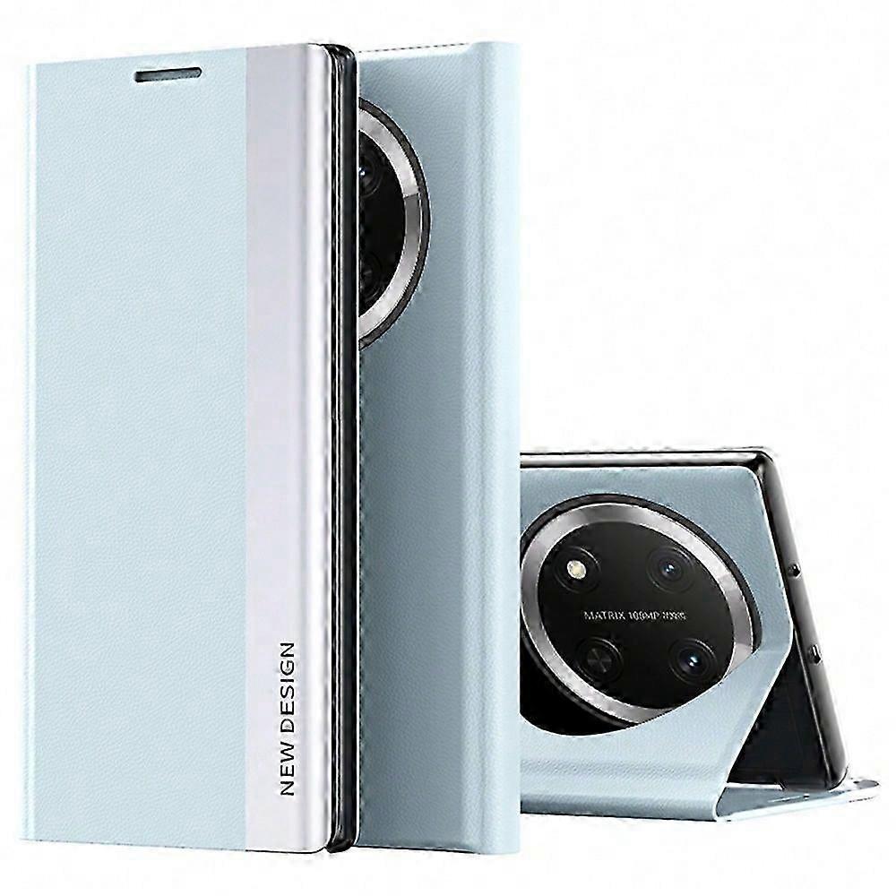For Honor Magic7 Lite 5G X9c 5G X60 Pro 5G Case Anti-Drop Leather Phone Cover with Stand - Sky Blue