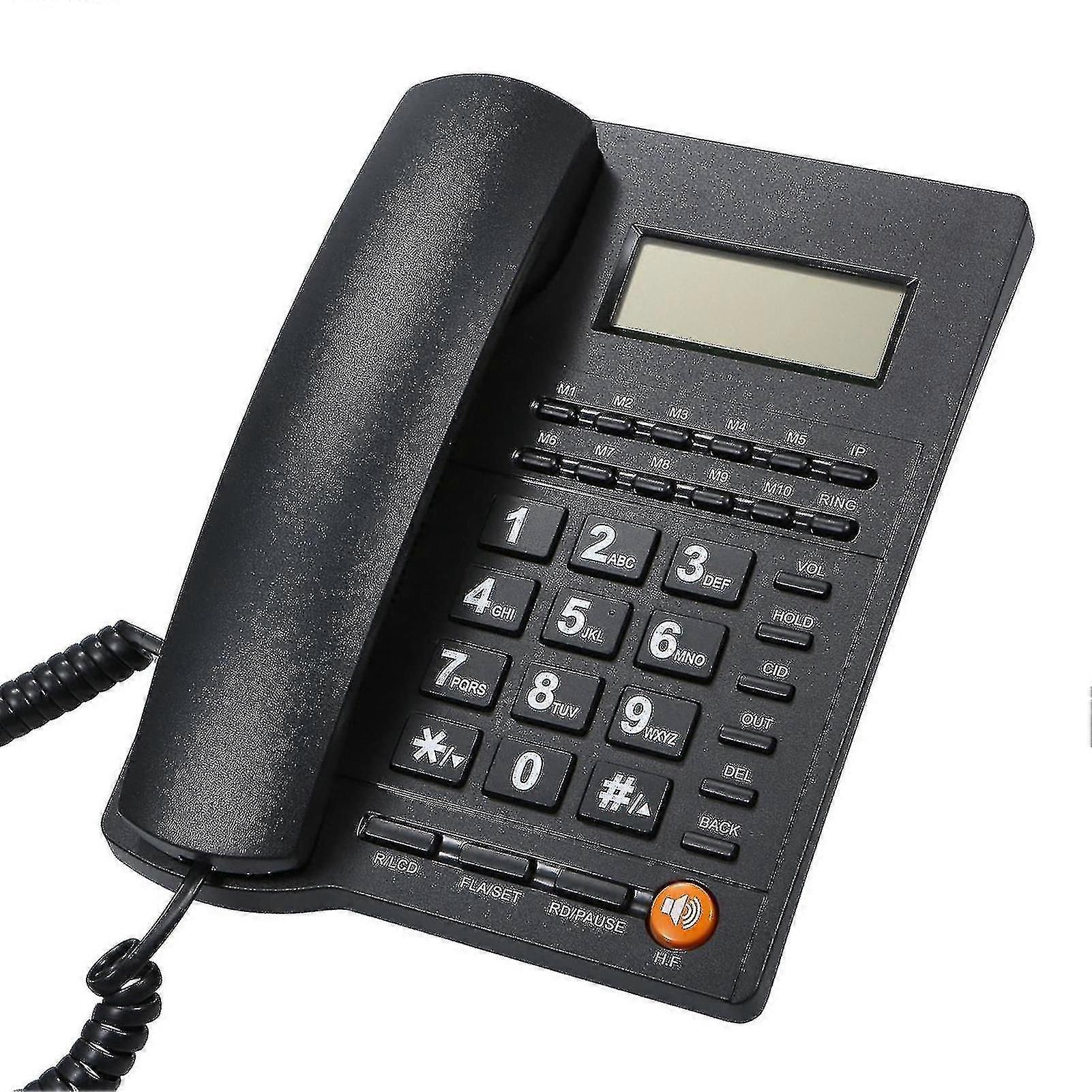 Desktop Corded Telephone Landline Telephone With Caller Identification Lcd Screen Adjustable