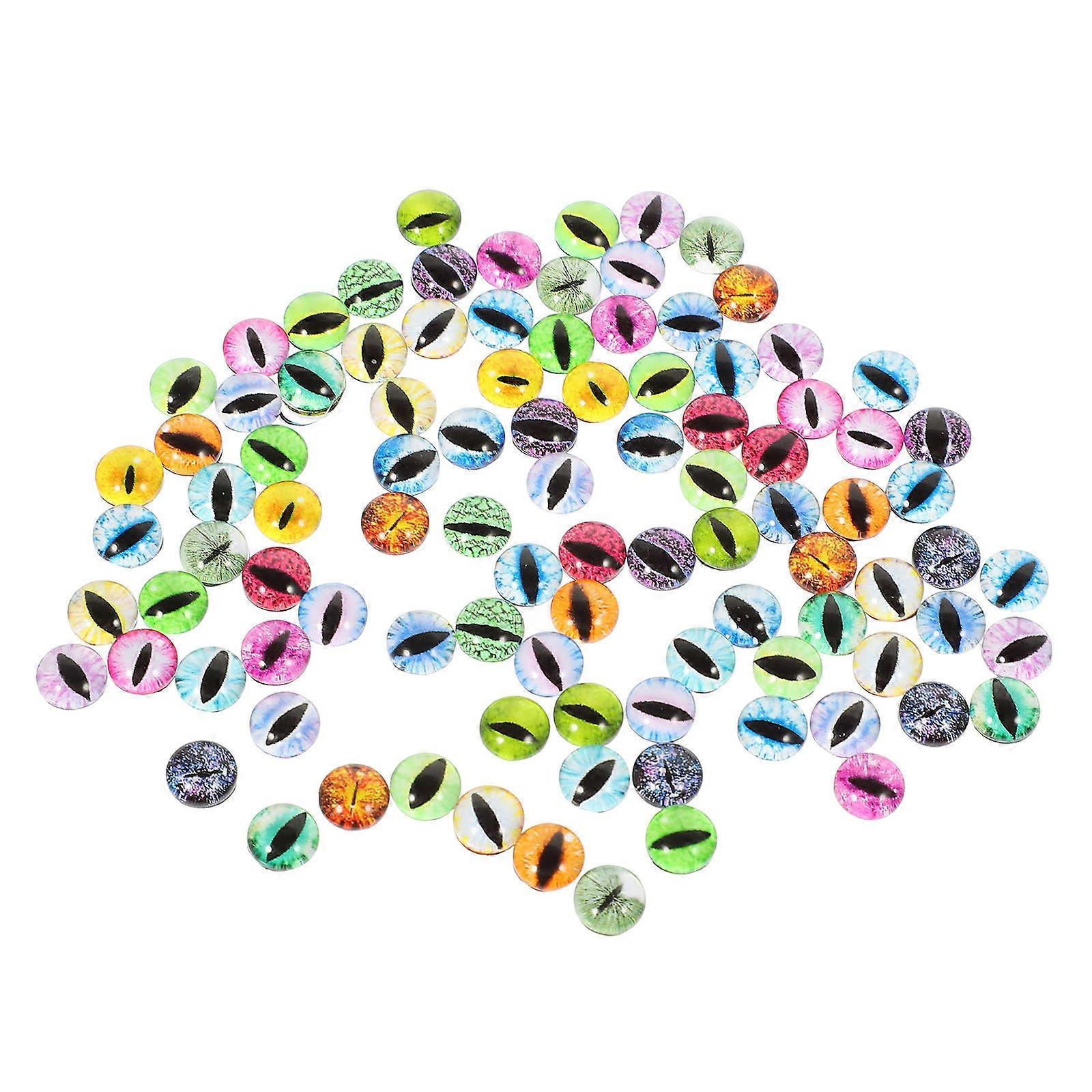 Glass Doll Eyes for DIY Craft Making with 100Pcs Glass Eyeball Patches