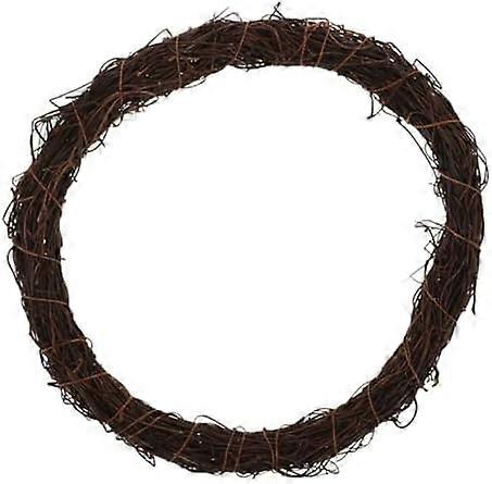 Natural Rattan Wreath Frame Round DIY Garland Form for Christmas Easter Crafting Open Design for Easy Flower Ribbon Attachment Rustic Vine Ring for Se