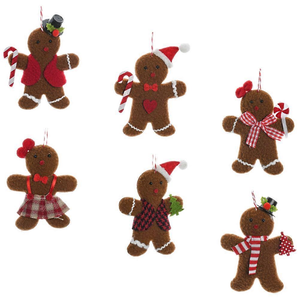 Christmas Tree Decorations Gingerbread Man Hanging Decor for Decor 24Pcs