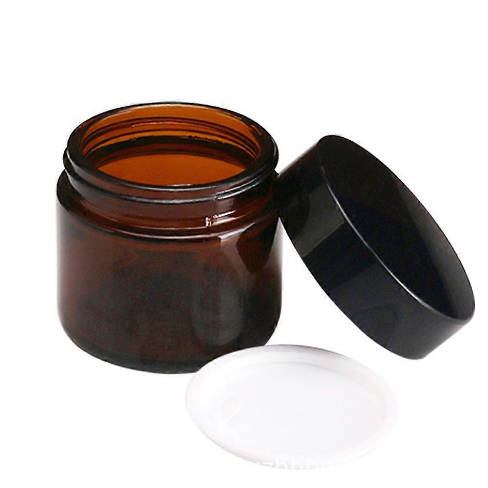 Tea Colored Empty Makeup Bottles Glass Subpackaging Bottles for Storage 6Pcs