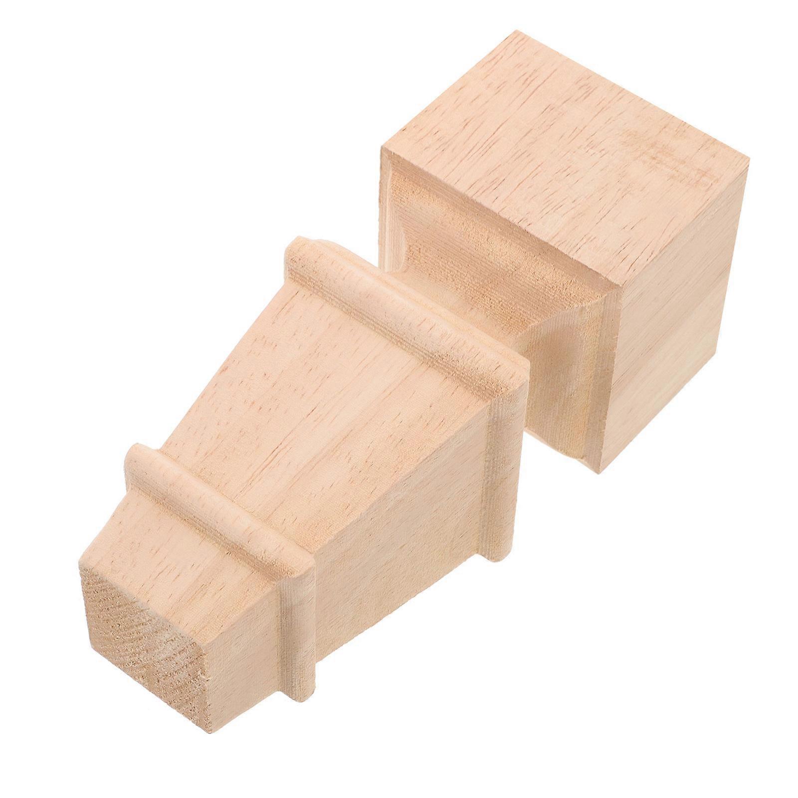 Short Table Legs 3Pcs Crafted From Rubber Wood For Stability DIY Projects With Sleek Cylindrical Shape