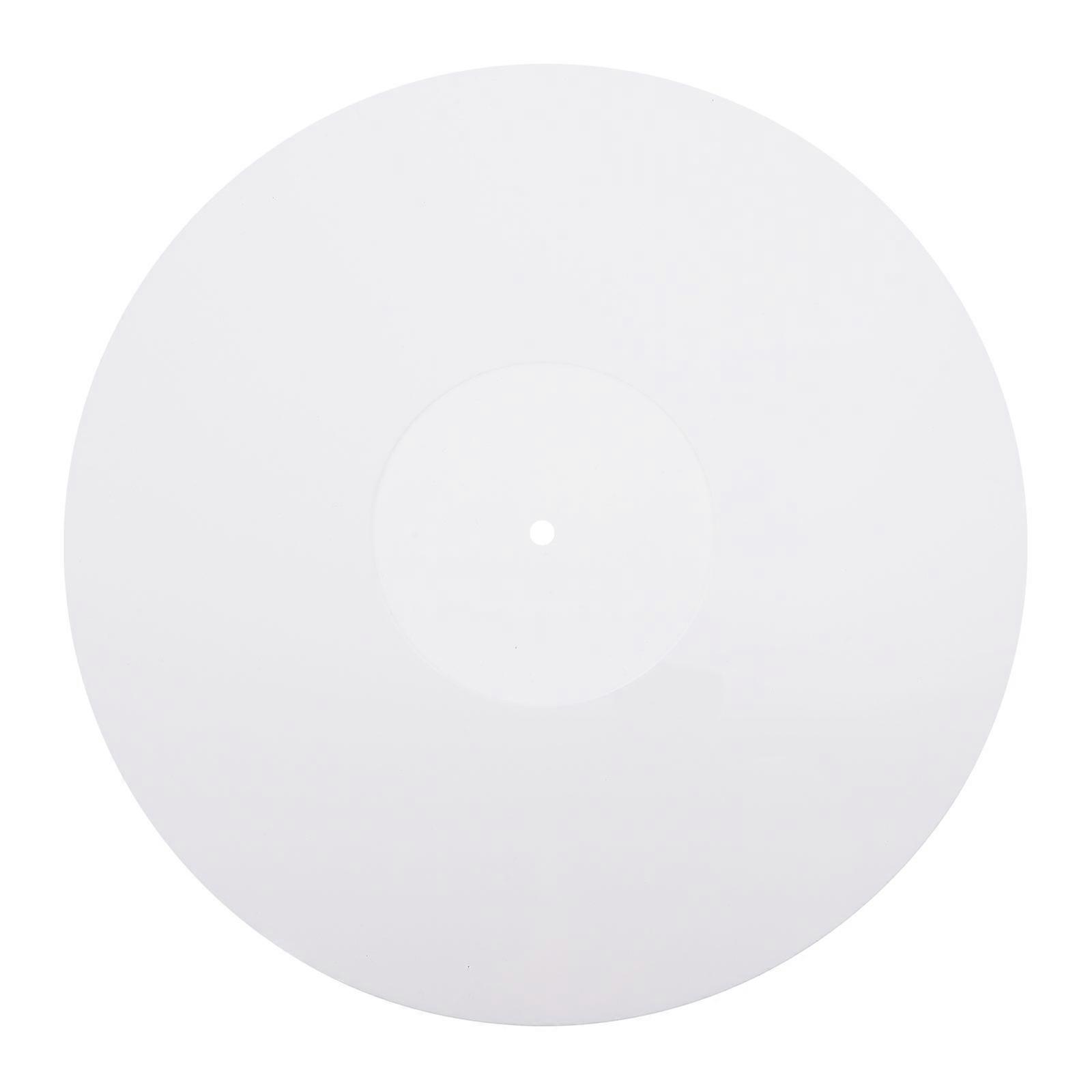 Turntable Mat Acrylic Record Pad for Disc Protection 2Pcs White