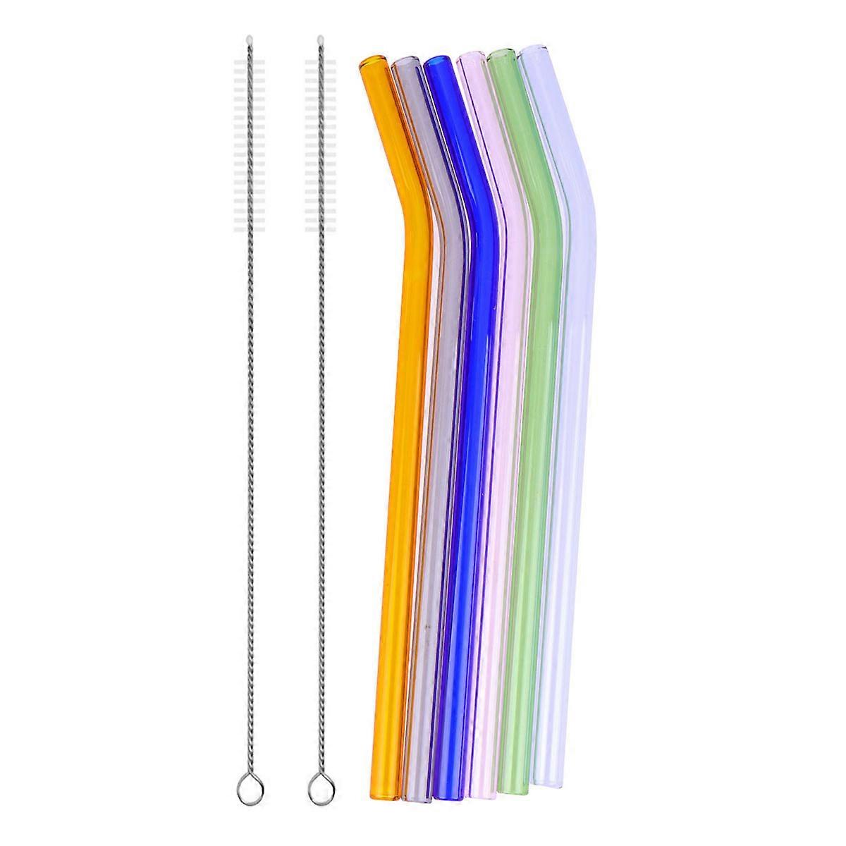 Assorted Drinking Straws For Home Parties And Smoothies Heat-Resisting 6Pcs